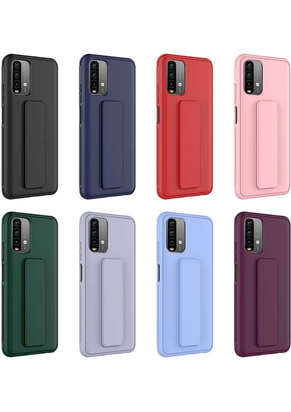 Xiaomi Redmi Note 10 Kapak Qstand Silikon Kılıf - Lacivert