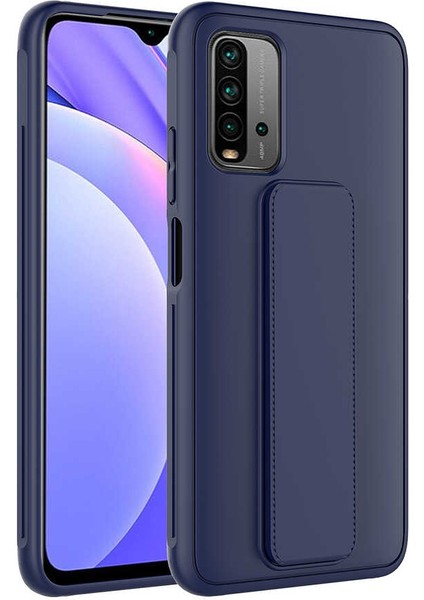 Xiaomi Redmi 9t Kapak Qstand Silikon Kılıf - Lacivert