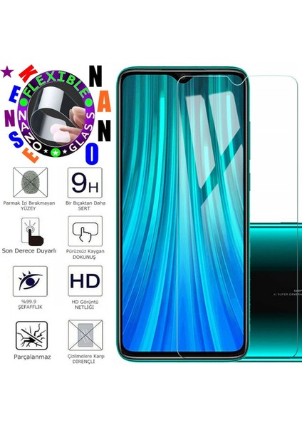 Xiaomi Redmi Note 8 Pro Nano Ekran Koruyucu Kırılmaz Nano Cam Esnek Flexible Glass Koruma (RZ27RLO)
