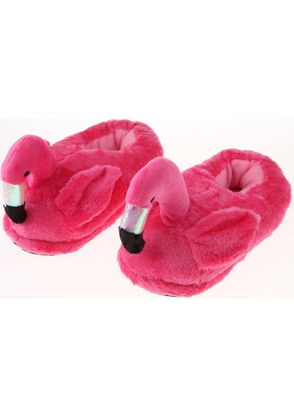 Güzel 3D Flamingo Sıcak Terlik Ayak Isıtıcı Pamuk Peluş - Pembe (Yurt Dışından)