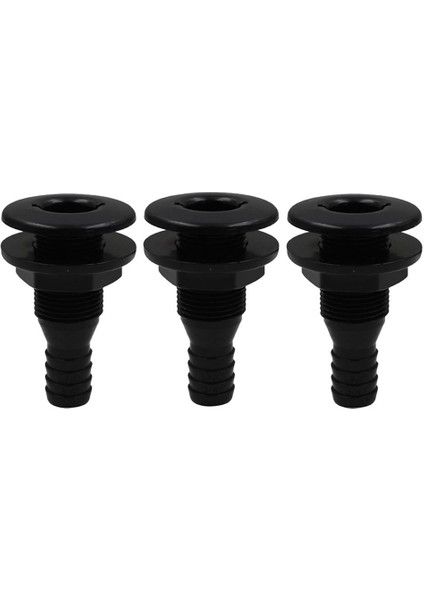 3 Adet 3/4 '' Tekne Thru-Hull Konnektörü Yedek Yat Parçaları Egzoz Portu Için (Yurt Dışından)