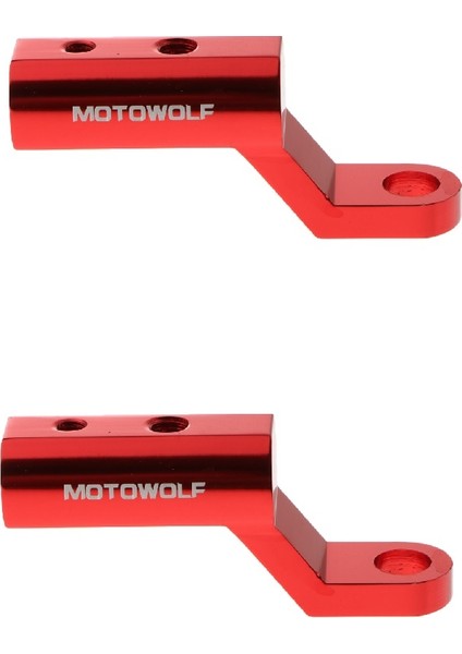 7/8 "22 mm 2 x Dikiz Aynası Montaj Yükselticileri Genişletici Adaptörü Evrensel Kırmızı (Yurt Dışından)