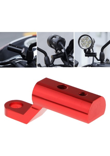 7/8 "22 mm 2 x Dikiz Aynası Montaj Yükselticileri Genişletici Adaptörü Evrensel Kırmızı (Yurt Dışından)