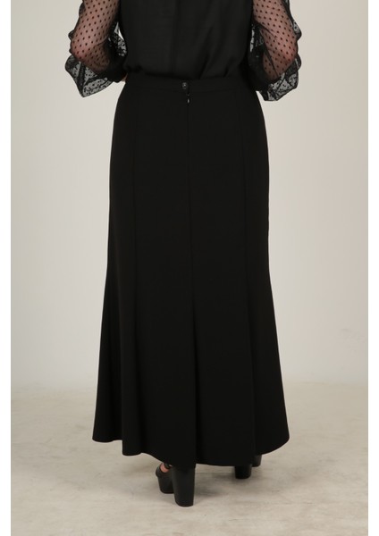 Kloş Kadın Eteği 8 Parçalı Klasik Tasarım Rahat Kullanım İçin Siyah fiyatları