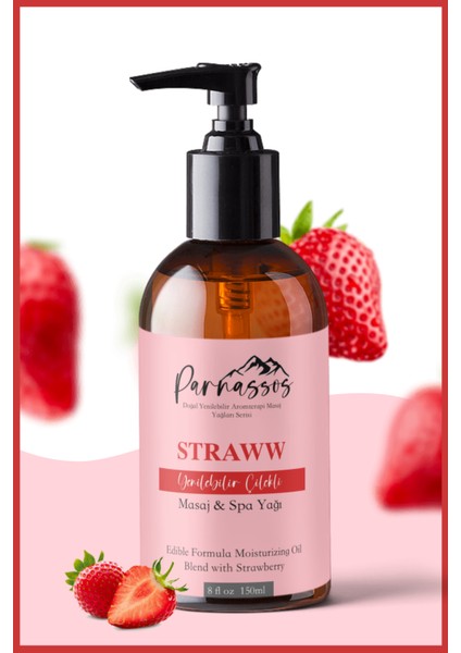 Parnassos doğal Çilek + Çikolata + White Aromaterapi Masaj 3lü Yağları Seti 150 Ml