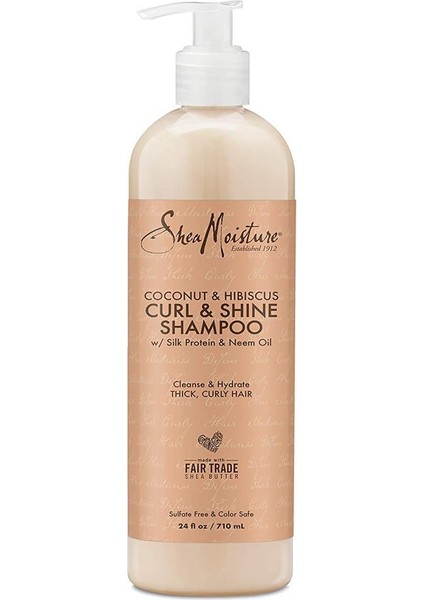 Shea Moisture Coconut & Hibiscus Bukle Kontrolü Ve Parlaklık Şampuanı 710ml