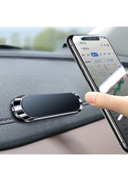 Yaratıcı Metal Araba Manyetik Cep Telefonu Braketi Araba Navigasyon Çok Fonksiyonlu Tembel Kaymaz Macun Braketi (Yurt Dışından)