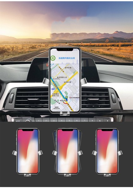 Yeni Metal Yerçekimi Araç Telefonu Tutacağı Çok Işlevli Navigatör Yerçekimi Hava Çıkışı Navigasyon Tutacağı (Yurt Dışından) fiyatları