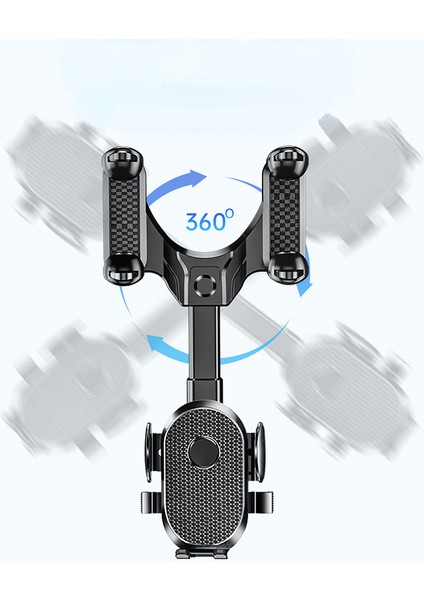 Çok Fonksiyonlu 360 ° Araba Dikiz Aynası Cep Telefonu Tutucu (Yurt Dışından)