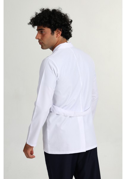 Ceket Boy Erkek Gömlek Yaka Doktor Hemşire Öğretmen Önlüğü (Bhz-8401)