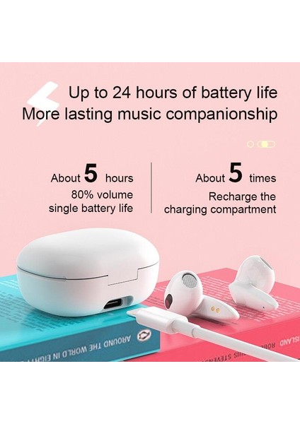 G30 Profesyonel Oyuncu Kulaklığı Kablosuz Kulakiçi Rgb Işıklı Çift Mikrofonlu 3 Modlu Bluetooth 5.2 Beyaz
