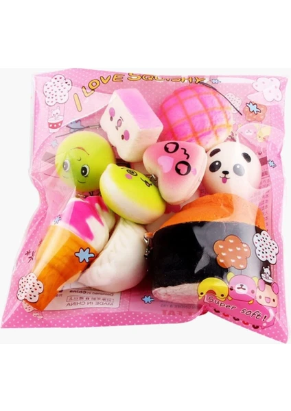 Brother Toys 10 Adet Squishy Full Karışık Set - Yumuşacık Sık Bırak Sukuşi