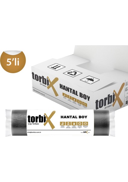 Hantal Boy Çöp Torbası 100X150 cm 5 Rulo