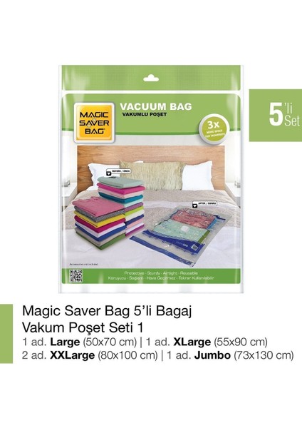 5’Li Vakumlu Poşet Set1