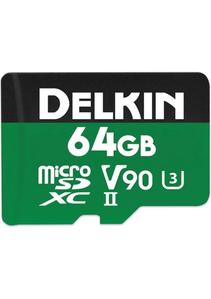 Delkin Devices 64GB Power Uhs-Iı (V90) Microsdxc Hafıza Kartı