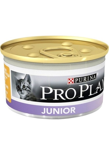 Proplan Junior Tavuklu Yavru Kedi Konservesi 85 gr 24 Adet