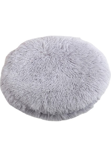 Küçük Kediler Için 40CM Yuvarlak Pet Kedi Yatak Mat Uzun Peluş Yumuşak Kabarık (Yurt Dışından)