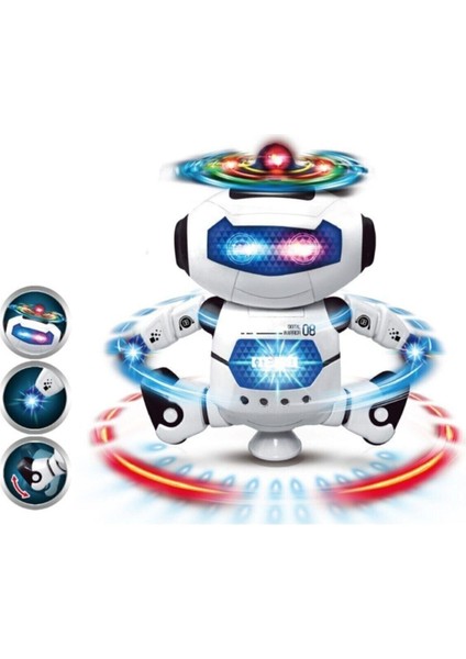 Brother Toys Pilli, Müzikli, Işıklı ve Dans Eden Robot