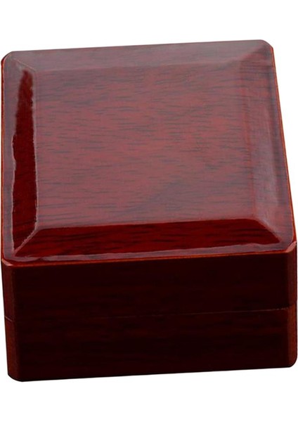 Yüzük Için Ahşap Takı Kutusu Şarap Kırmızı 65X65X50 mm (Yurt Dışından) indirimleri