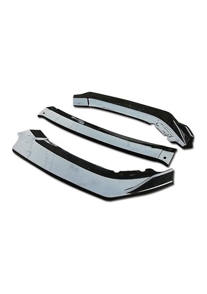 Fiat Linea 2012 ve Üzeri Esnek Ayarlanabilir 3 Parça Kanatlı Piano Black Ön Lip modelleri