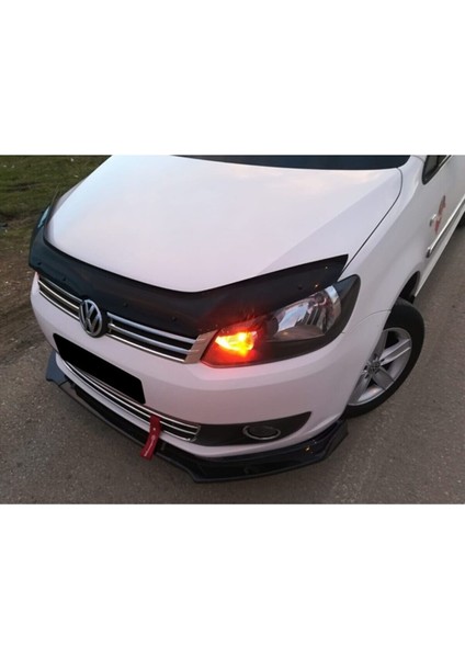 Volkswagen Caddy 2010-2016 Esnek Ayarlanabilir 3 Parça Kanatlı Piano Black Ön Lip modelleri