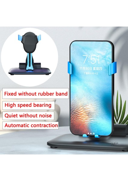 Şarjlı Masaüstü Telefon Tututcu Mavi (Yurt Dışından) fiyatları