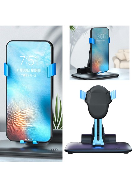 Şarjlı Masaüstü Telefon Tututcu Mavi (Yurt Dışından) fırsatları