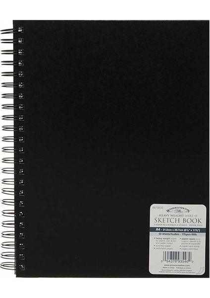 Black Sert Kapaklı Spiralli Eskiz Defteri 170 gr (50 Yaprak) A5