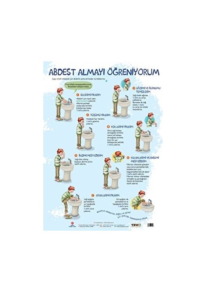 Abdest Almayı Öğreniyorum Poster 50X70