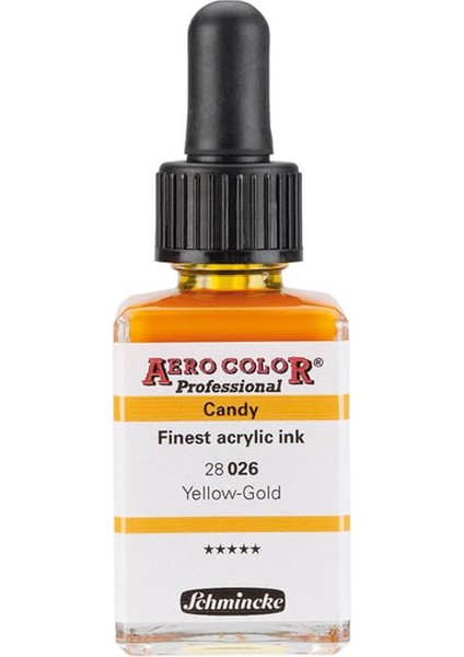 Aero Color Akrilik Mürekkep 28 ml 026 Candy Colors Yellow-Gold