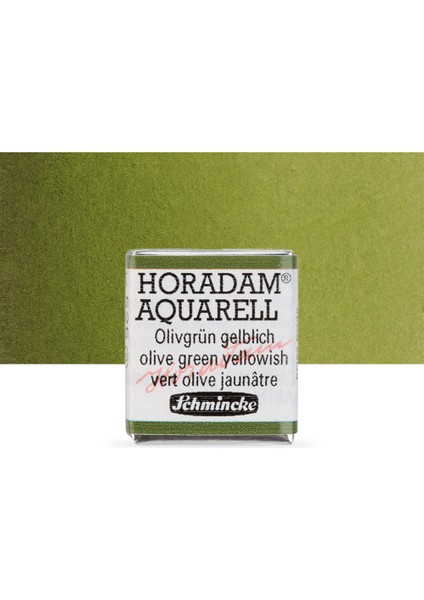 Horadam Yarım Tablet Sulu Boya Olive Green Yellowish