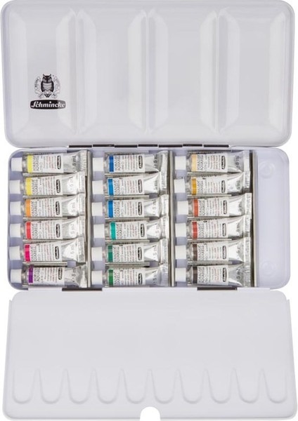 Horadam Aquarell Tüp Sulu Boya Seti 18 Renk x 5 ml Tüp (Metal Kutu)