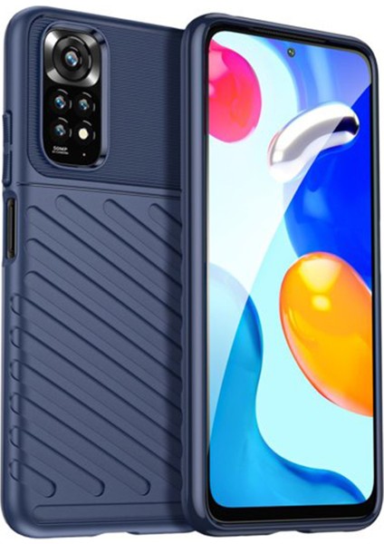 Xiaomi Redmi Note 11 Pro 4g (Global) Thunder Serisi Darbeye Dayanıklı Silikon Kılıf - Mavi