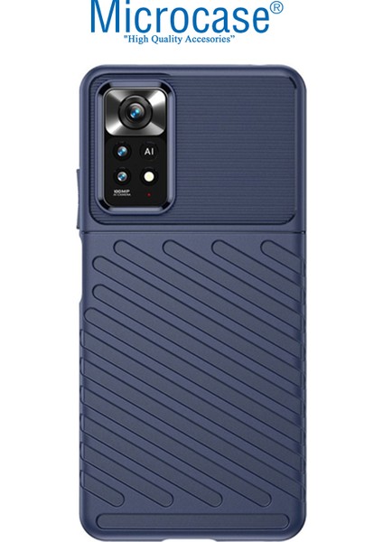 Xiaomi Redmi Note 11 Pro 4g (Global) Thunder Serisi Darbeye Dayanıklı Silikon Kılıf - Mavi