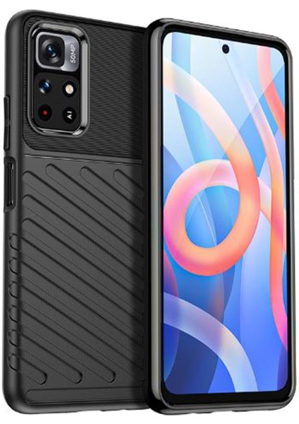 Xiaomi Poco X3 Gt Thunder Serisi Darbeye Dayanıklı Silikon Kılıf - Siyah