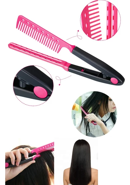 Saçlara Kolay Şekil Veren Saç Kurutma Fırçası Tarağı Saç Şekillendirici Maşa Tarak Easy Hair Dry Brush