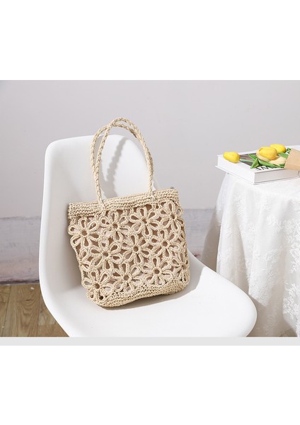 Hasır Çanta Hollow Çiçek Dokuma (Yurt Dışından) modelleri