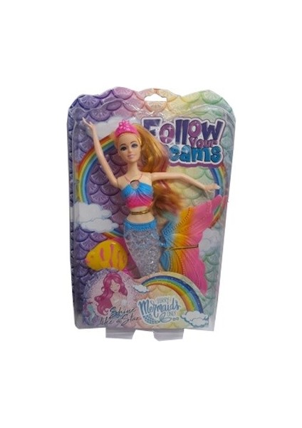 Oyuncak Deniz Kızı Bebek Sesli Işıklı Pilli Oyuncak Bebek