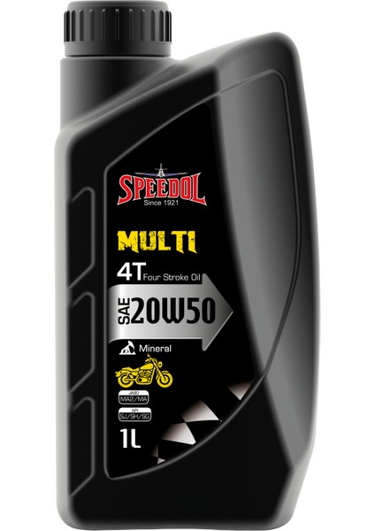 Multi 4T Mineral 20W-50 1 Lt Motosiklet Motor Yağı