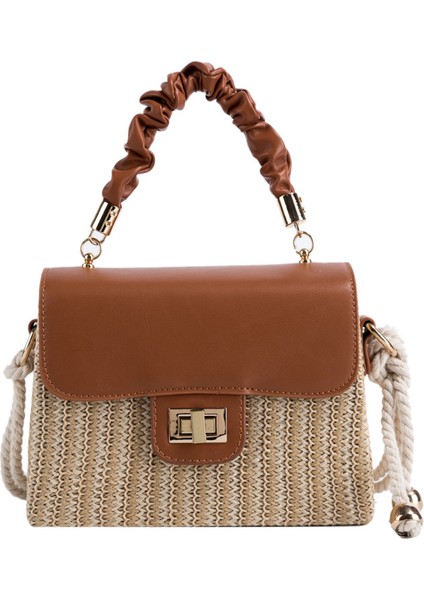 Dokuma Hasır Çanta Sahil Kadın El-Held Crossbody Hasır Çanta (Yurt Dışından)