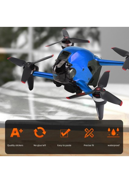 Aydınlık Çıkartmalar Wrap Kiti Gece Uçuşu Djı Fpv Yükseltme Parçaları Için Açık Mavi modelleri