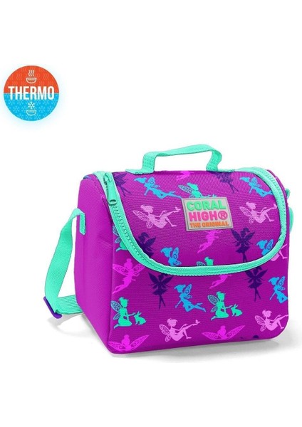 Kids Koyu Pembe Su Yeşili Peri Desenli Dört Bölmeli Okul Sırt Çantası,thermo Beslenme Çan K74SET02 modelleri