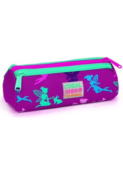 Kids Koyu Pembe Su Yeşili Peri Desenli Dört Bölmeli Okul Sırt Çantası,thermo Beslenme Çan K74SET02 fırsatları