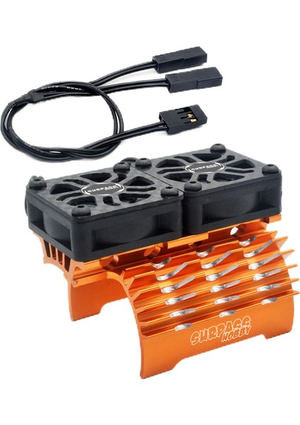 Rc Fırçasız Motor Soğutucu 8.4V/27000 Rpm: 8 Ölçekli Rc Araç Turuncu