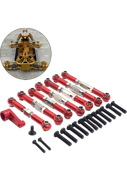 Rc Çekme Çubuk Yedek Parçalar Wltoys 144010 1/14 Dıy Aksesuarları Kırmızı