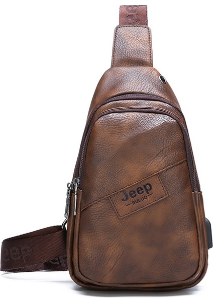 Göğüs Çantası Erkek Rahat Çapraz Çanta Büyük Kapasiteli Moda Retro Omuz Çantası Erkek Çantası (Yurt Dışından)