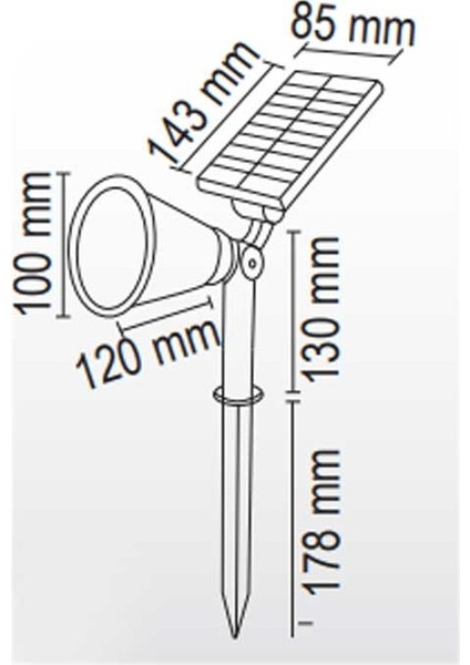 FL-3120 7W Rgb Solar Çim Armatürü