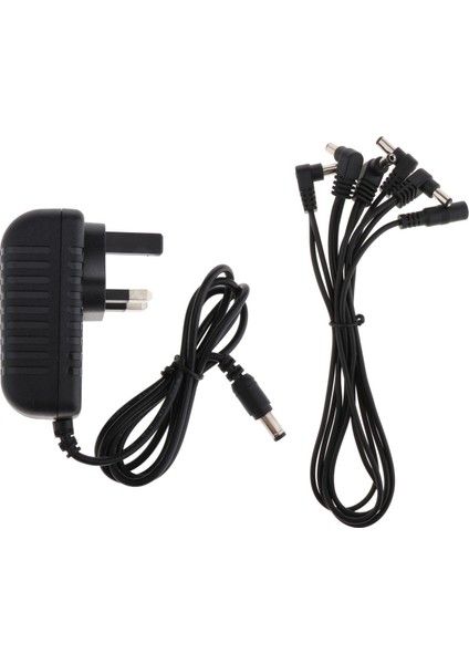 9 V Ac / Dc Gitar Efekti Güç Kaynağı Adaptörü Ingıltere Fiş W / 1 Ila 5 Yollu Kablo 90 cm (Yurt Dışından)
