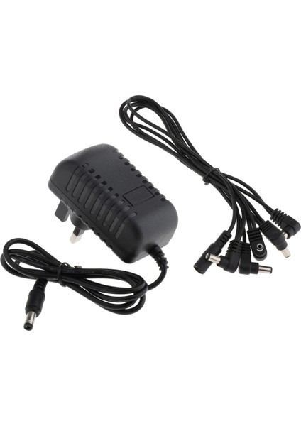 9 V Ac / Dc Gitar Efekti Güç Kaynağı Adaptörü Ingıltere Fiş W / 1 Ila 5 Yollu Kablo 90 cm (Yurt Dışından) fırsatları