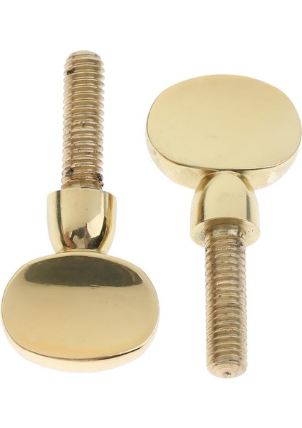 2 Adet Pirinç Saksafon Boyun Alıcısı Sıkma Vidası Yedek Parçalar Altın (Yurt Dışından)